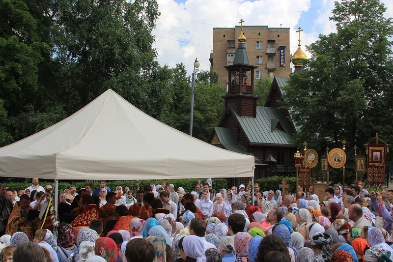 The procession on the feast of Saint John the Russian, the saint to whom this church is dedicated