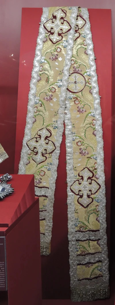 Омофор митрополита Платона (Левшина), XVIII век. Музеи Московского Кремля