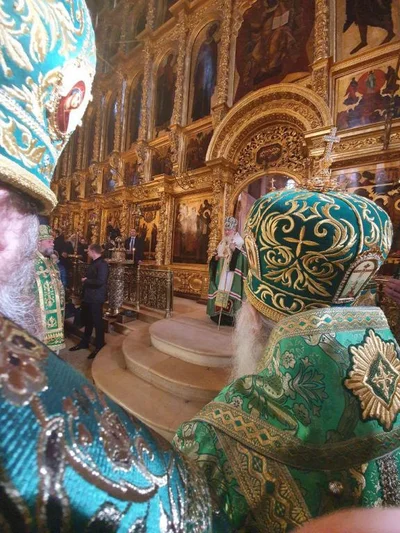 В день преставления преподобного Сергия Радонежского митрополит Ташкентский и Узбекистанский Викентий совершил Литургию в храме преподобного Иоанна Лествичника Московской духовной семинарии Троице-Сергиевой лавры
