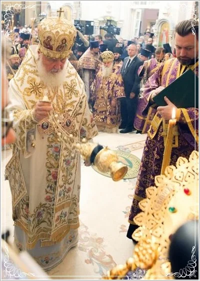 Патриарх Кирилл совершил великий чин освящения главного храма епархии и всего Среднеазиатского митрополичьего округа