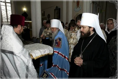 Митрополит Волоколамский Иларион (Алфеев) в Алексиевском Соборе