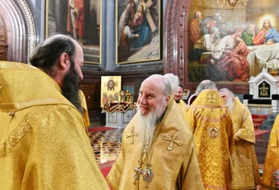 В день рождения Святейшего Патриарха Кирилла митрополит Викентий сослужил Божественную литургию в Храме Христа Спасителя