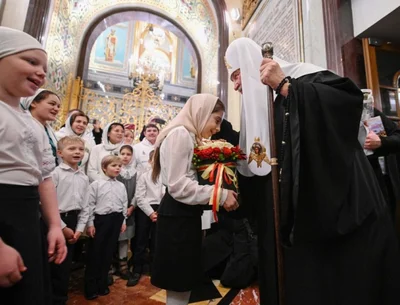 В день рождения Святейшего Патриарха Кирилла митрополит Викентий сослужил Божественную литургию в Храме Христа Спасителя