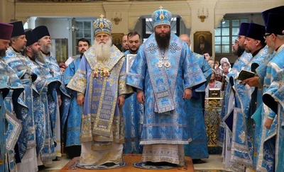 В последний день пребывания Курской-Коренной иконы Божией Матери в Ташкенте собором духовенства епархии была отслужена Божественная литургия