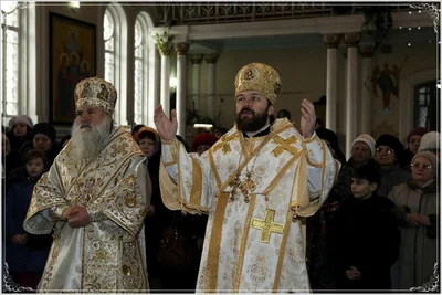 Митрополит Волоколамский Иларион (Алфеев) в Алексиевском Соборе