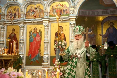 В праздник Входа Господня в Иерусалим митрополит Викентий освятил вербы