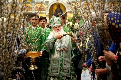 В праздник Входа Господня в Иерусалим митрополит Викентий освятил вербы