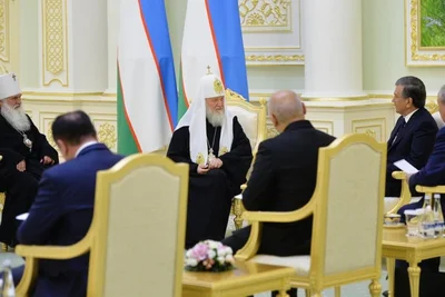Святейший Патриарх Кирилл встретился с Верховным муфтием Узбекистана и председателем Комитета по делам религий при Кабинете министров Республики Узбекистан