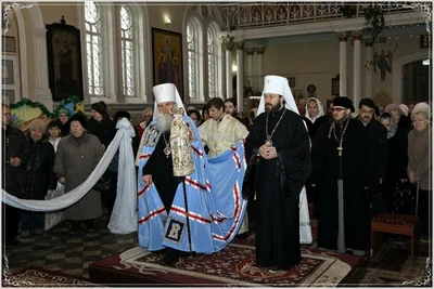Митрополит Волоколамский Иларион (Алфеев) в Алексиевском Соборе