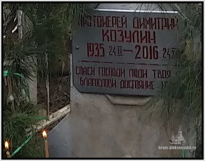 40 дней со дня смерти протоиерея Дмитрия Козулина