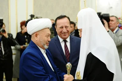 Святейший Патриарх Кирилл встретился с Верховным муфтием Узбекистана и председателем Комитета по делам религий при Кабинете министров Республики Узбекистан
