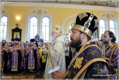 Святейший Патриарх Кирилл совершил вечернее богослужение в соборе святителя Алексия Московского в Самарканде. 30. 09. 2017.