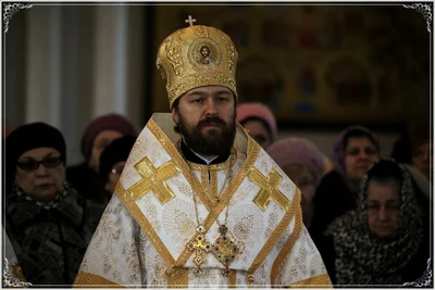 Митрополит Волоколамский Иларион (Алфеев) в Алексиевском Соборе