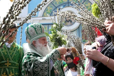 В праздник Входа Господня в Иерусалим митрополит Викентий освятил вербы