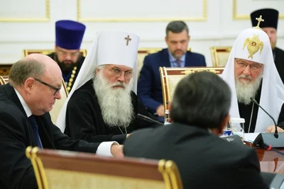 Святейший Патриарх Кирилл встретился с Верховным муфтием Узбекистана и председателем Комитета по делам религий при Кабинете министров Республики Узбекистан