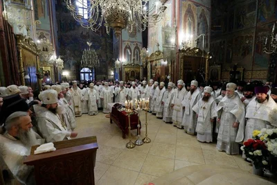 Отпевание и погребение старца архимандрита Наума (Байбородина) в Троице-Сергиевой лавре