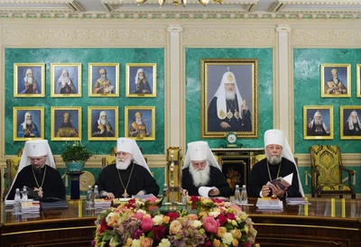 Митрополит Викентий на Синоде РПЦ (май 2022)