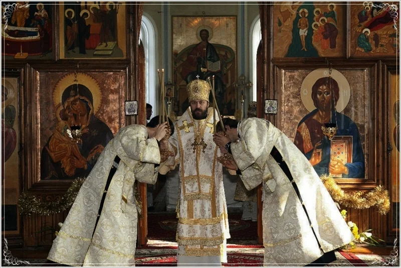 Митрополит Волоколамский Иларион (Алфеев) в Алексиевском Соборе