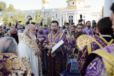 Патриарх Кирилл совершил великий чин освящения главного храма епархии и всего Среднеазиатского митрополичьего округа