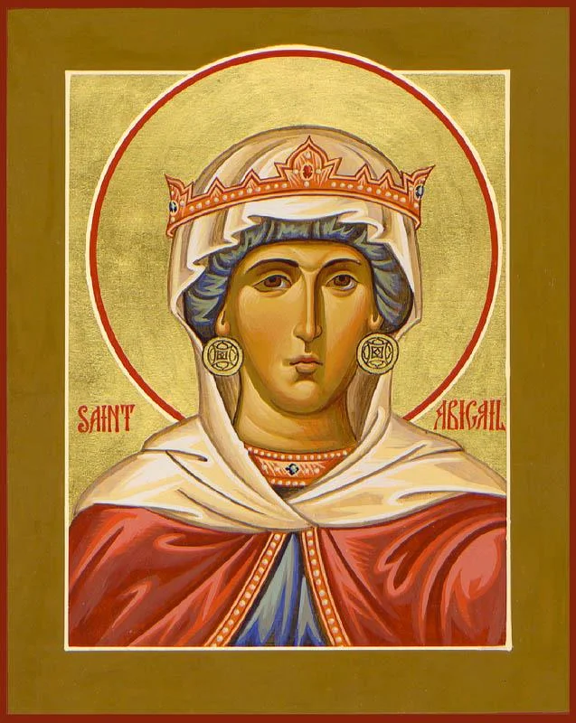 Св. прав. Авигея — икона с надписью «SAINT ABIGAIL», в венце