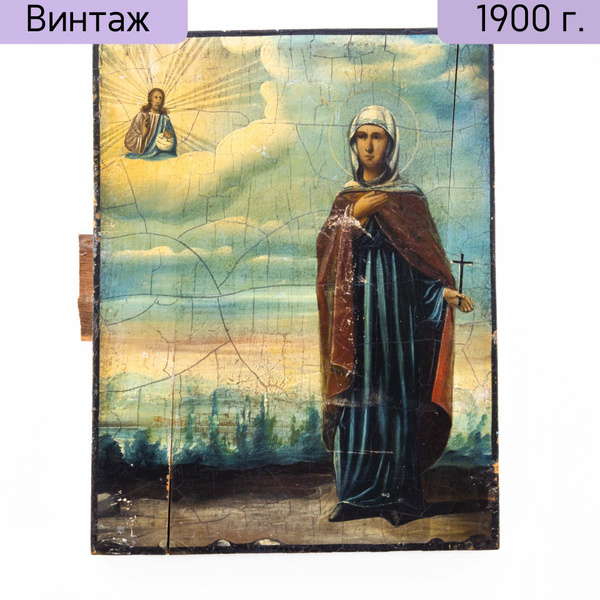 НЕВЕРНОЕ ИЗОБРАЖЕНИЕ: современная картина — монахиня перед аналоем с иконой Спасителя, вообще не портрет Агриппины