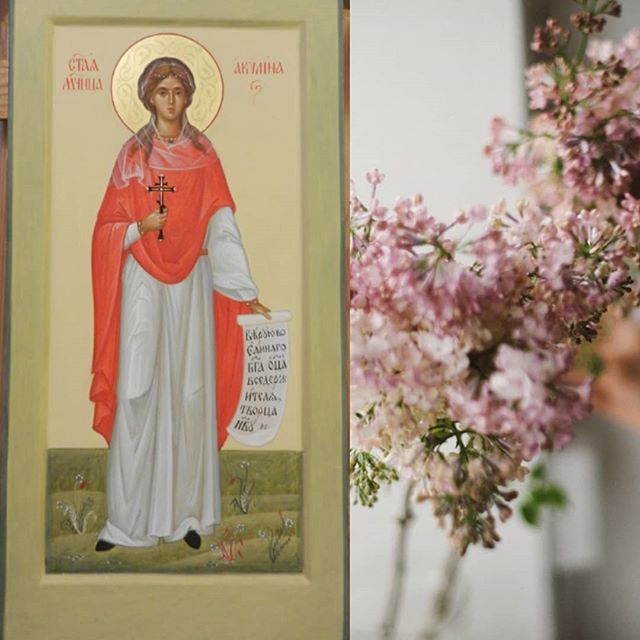 Икона с чёткой надписью «Стая мчнца Акулина» — подлинное изображение