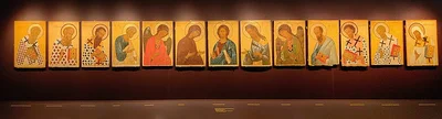 Ряд минейных икон-святцев (панорама)