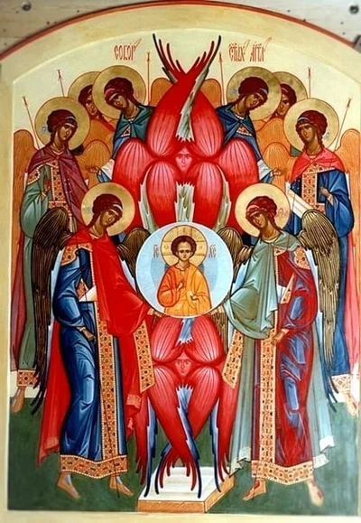 Икона: Архистратиг Михаил (среди других святых)