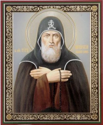 Прп. Тит Печерский, воин (икона с надписью «СВ.ПРП ТИТЪ ПЕЧЕРСКIЙ ВОИНЪ»)
