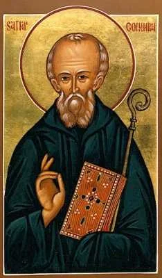 Икона с надписью «Saint Colu[m]ba»