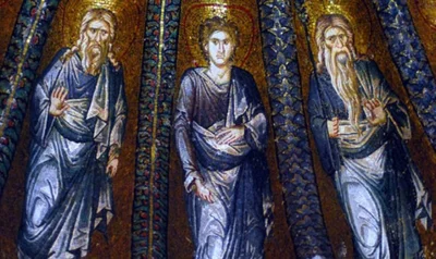 Мозаика (стиль Монреале) трёх ветхозаветных праведников без подписей имён