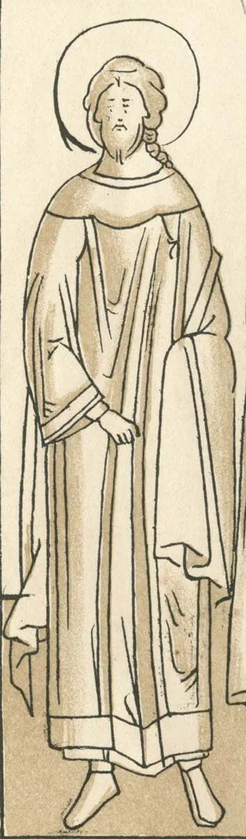 Линейный рисунок Строгановского иконописного подлинника (11 августа), без индивидуальной подписи имени