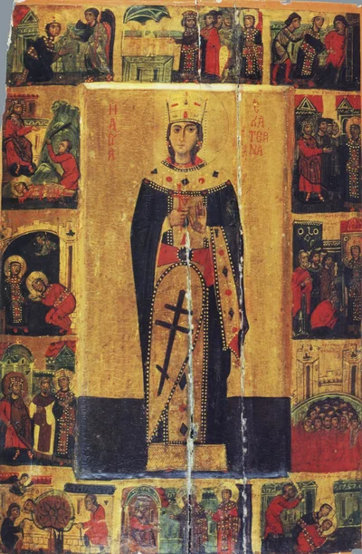 Житийная икона (клейма жития) с подписью «ΑΙΚΑΤΕΡΝΑ»