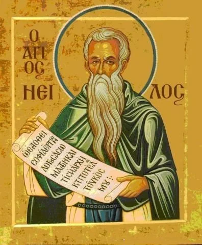 Икона с надписью «Ο ΑΓΙΟΣ ΝΕΙΛΟΣ» («Святой Нил»)