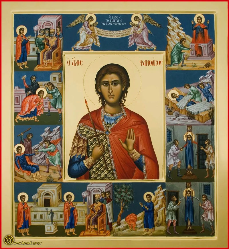 Икона: Вмч. Фануриос Новоявленный, Родосский
