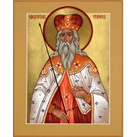 Икона с надписью «ПРАВЕДНЫЙ ФИНЕЕС»