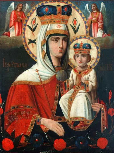 Иерусалимская икона Божией Матери (со скипетрами и державой)